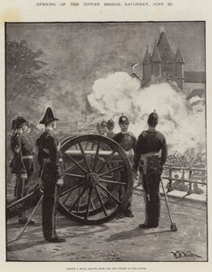Eröffnung der Tower Bridge, Samstag, 30. Juni von William Barnes Wollen