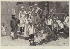 Vor dem Missionshaus in Sansibar