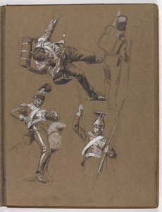 Studien für das Ölgemälde, Die Fahne: Albuhera, 16. Mai 1811