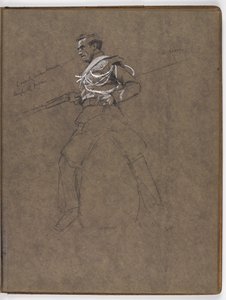 Studie für das Ölgemälde von William Barns Wollen, 