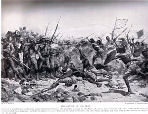 Die Schlacht von Abu Klea, 17. Januar 1885, Illustration aus 