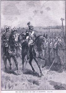 Der Zar inspiziert seine Armee in Sewastopol, 1856 n. Chr.