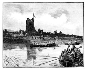 Die königliche Tour in Irland, Besuch von Ross Castle, Killarney, 1887