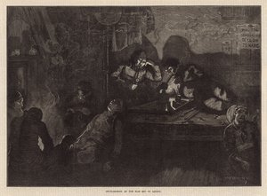 Opiumrauchen im East End von London (Gravur) von William Bazett Murray