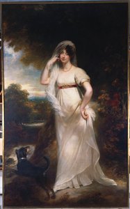 Porträt von Harriet Wells in einer Flusslandschaft von William Beechey