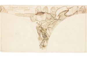 Skizze für Wandgemälde in Wallington Hall von William Bell Scott
