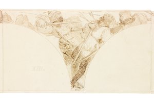 Skizze für Wandgemälde in Wallington Hall von William Bell Scott