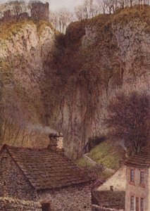 Peveril Castle, die Peak Cavern Schlucht, Castleton