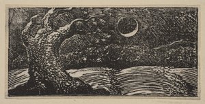Zerstörte Bäume und plattgedrückte Felder, aus Thorntons Pastorals of Virgil, 1821 von William Blake