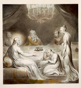 Christus im Haus von Maria und Martha von William Blake