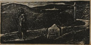 Colinets Reise: Meilenstein mit der Markierung LXII Meilen nach London, aus Die Hirtengedichte von Virgil von William Blake