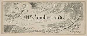 George Cumberlands Nachricht Karte, 1827 von William Blake