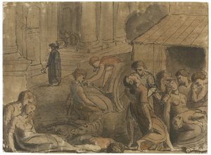 Die Große Pest von London, um 1779 von William Blake