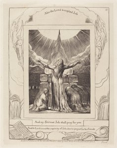 Opfer des Hiob von William Blake