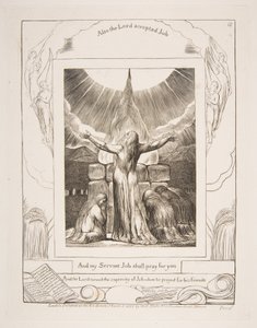 Jobs Opfer, aus Illustrationen zum Buch Hiob (1825-26)