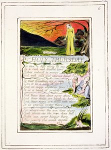 Heiliger Donnerstag: Platte 34 aus Songs of Innocence and of Experience (Kopie R) ca. 1802-08