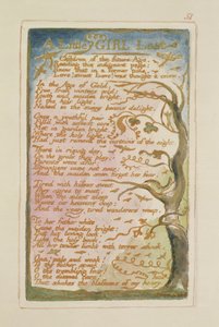 Ein kleines verlorenes Mädchen: Platte 51 aus Songs of Innocence and of Experience (Kopie AA) ca. 1815-26 von William Blake