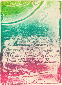 Neudruck aus Fragment der stornierten Platte für Eine Prophezeiung von William Blake