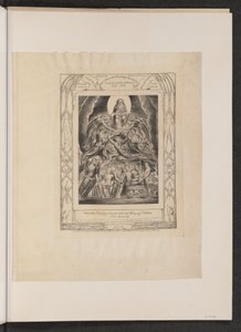 Satan vor dem Thron Gottes, 1825 von William Blake
