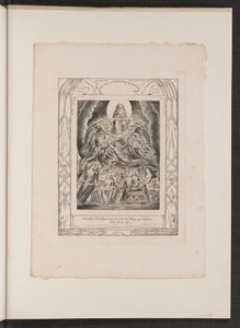 Satan vor dem Thron Gottes, 1825 von William Blake