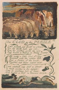 Lieder der Unschuld und der Erfahrung, Tafel 36, Der Klumpen & der Kiesel (Bentley 32) von William Blake