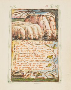 Lieder der Unschuld und der Erfahrung: Der Klumpen & der Kiesel, ca. 1825 von William Blake