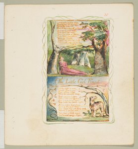 Lieder der Unschuld und der Erfahrung: Das verlorene kleine Mädchen Das gefundene kleine Mädchen, ca. 1825