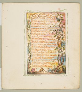 Lieder der Unschuld und der Erfahrung: Der Schuljunge, ca. 1825