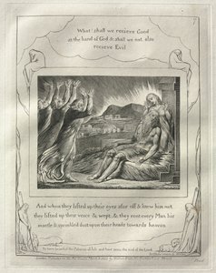 Das Buch Hiob: Nr. 7, Und als sie ihre Augen von weitem erhoben und ihn nicht erkannten, erhoben sie ihre Stimmen und weinten von William Blake