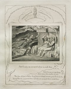 Das Buch Hiob: Pl. 4, Und ich allein bin entkommen, um es dir zu sagen, 1825