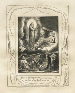 Das Buch Hiob: Pl. 9, Dann ging ein Geist vor meinem Gesicht vorbei, das Haar meines Fleisches stellte sich auf, 1825