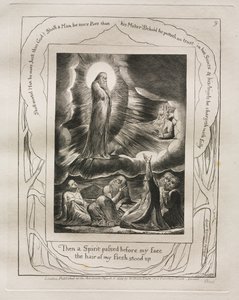 Das Buch Hiob: Pl. 9, Dann ging ein Geist vor meinem Gesicht vorbei, das Haar meines Fleisches stand auf, 1825