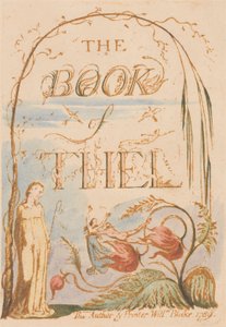 Das Buch Thel, Platte 2, Titelseite von William Blake