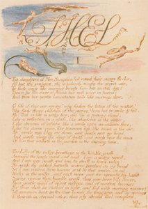 Das Buch Thel, Tafel 3, "Thel / I / Die Töchter von Mne Seraphim . . . ." von William Blake
