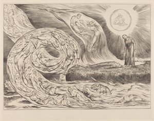 Der Kreis der Lüsternen: Paolo und Francesca von William Blake