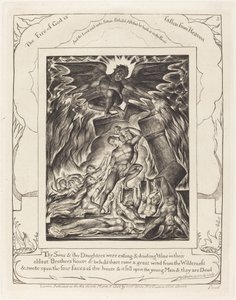 Die Zerstörung von Hiobs Söhnen von William Blake