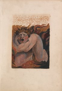 Das erste Buch von Urizen, Tafel 10, 12- Los heulte in einer düsteren Betäubung.... (Bentley 7)