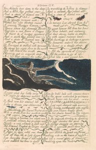 Das erste Buch Urizen, Tafel 11, "Zwei Nasenlöcher bogen sich hinab in die Tiefe . . . ." (Bentley 13)