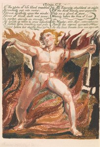 Das erste Buch Urizen, Tafel 15, "8. Die Kugel des Lebensbluts zitterte . . . ." (Bentley 18)