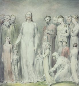 Die Heilung der blutflüssigen Frau von William Blake