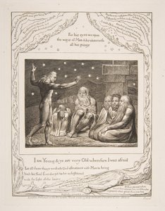 Der Zorn des Elihu, aus Illustrationen zum Buch Hiob