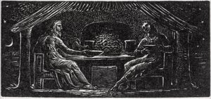 Thenot und Colinet essen zusammen, Illustration aus Dr. Thorntons 