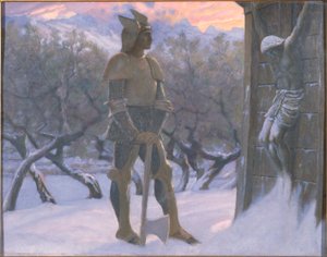 Der Hunne und das Kruzifix von William Blake Richmond