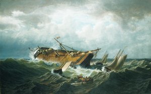 Schiffswrack vor Nantucket (Wrack vor Nantucket nach einem Sturm) von William Bradford