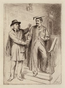 John Stuart Blackie, Emeritus Professor; Samuel Henry Butcher, Professor für Griechisch (Stich)