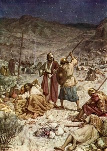 David verschont das Leben Sauls - Bibel