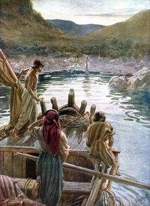 Jesus erscheint den Jüngern am See von Galiläa - Bibel von William Brassey Hole