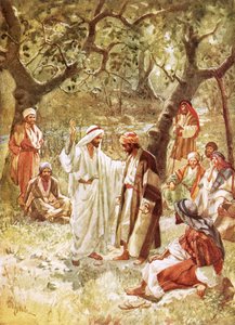 Jesus fragt seine Jünger, für wen die Leute ihn halten von William Brassey Hole