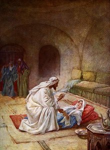 Jesus heilt ein krankes Mädchen - Bibel