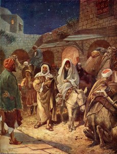 Maria und Josef betreten Bethlehem - Bibel